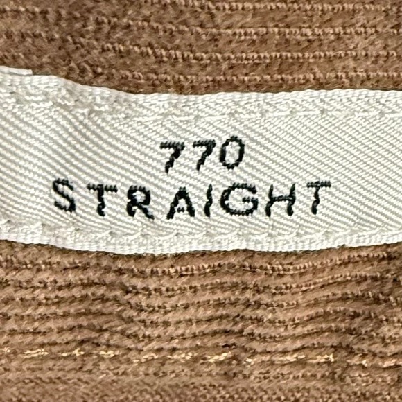 J Crew 770 Straight Fit Corduroy Pants Men's 31x32 Brown Casual Stretch Pants - Picture 5 of 10